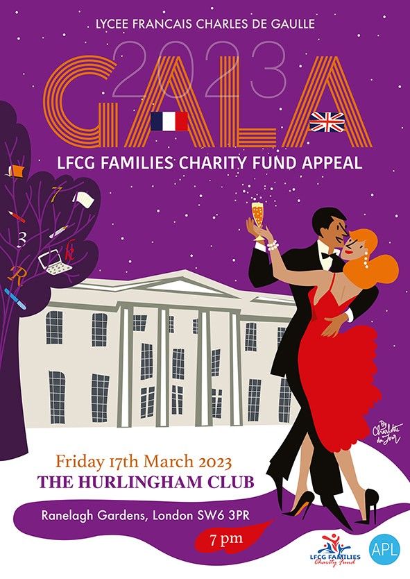 Soutenez les familles du Lycée Charles de Gaulle de Londres en participant au Gala annuel de levée de fonds