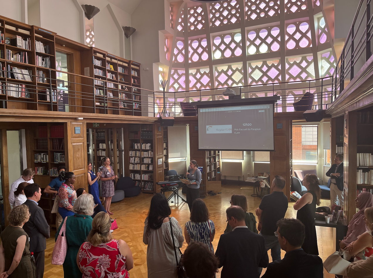 Célébration du 10e anniversaire du Parapluie FLAM à l'Institut français de Londres