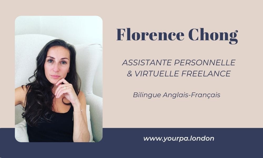 Florence Chong, votre assistante personnelle freelance