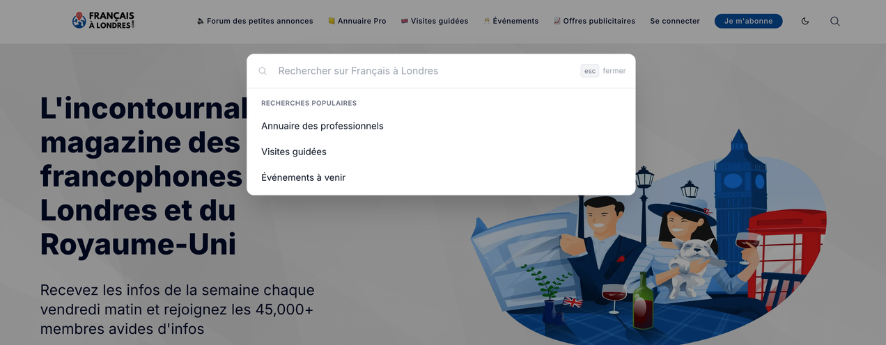 Nouveau : un moteur de recherche intelligent sur Français à Londres