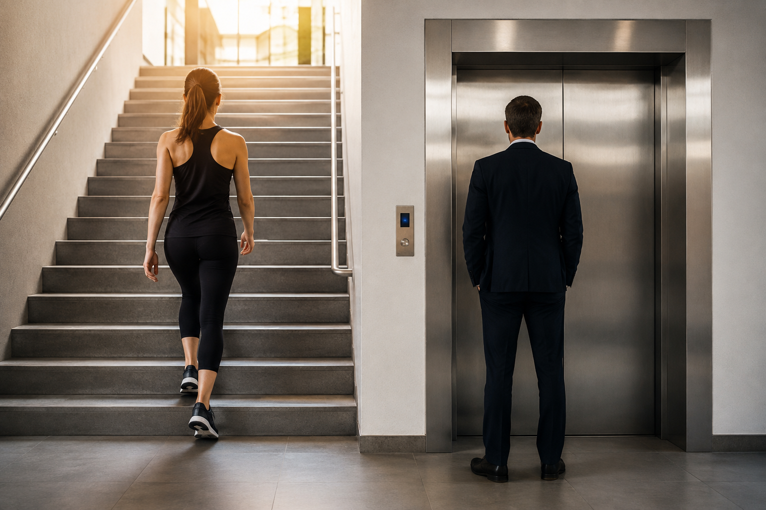 Escaliers vs ascenseur : -40% de risque de mort prématurée