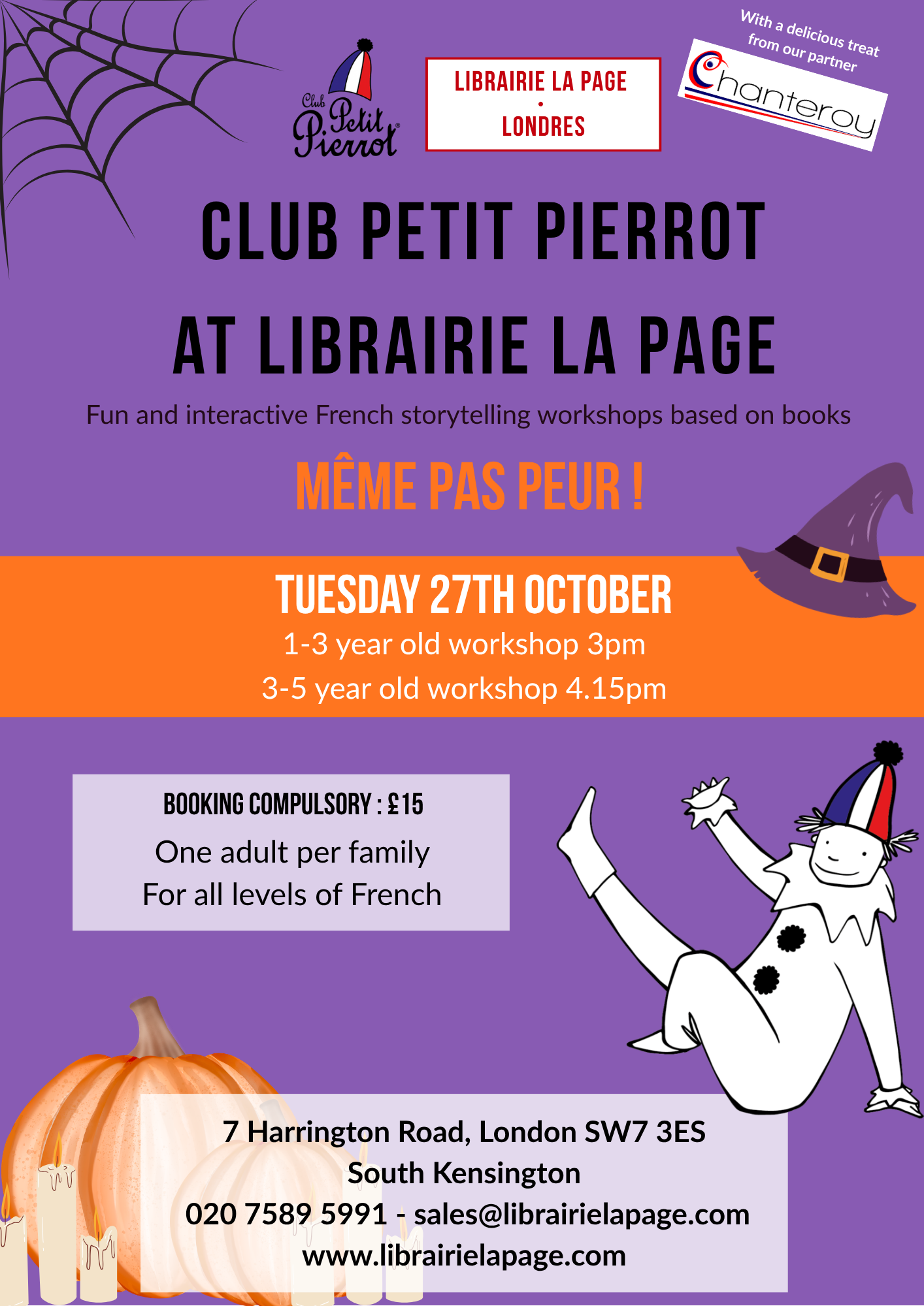 Même pas peur ! Atelier histoires qui font (un peu) frissonner du Club Petit Pierrot