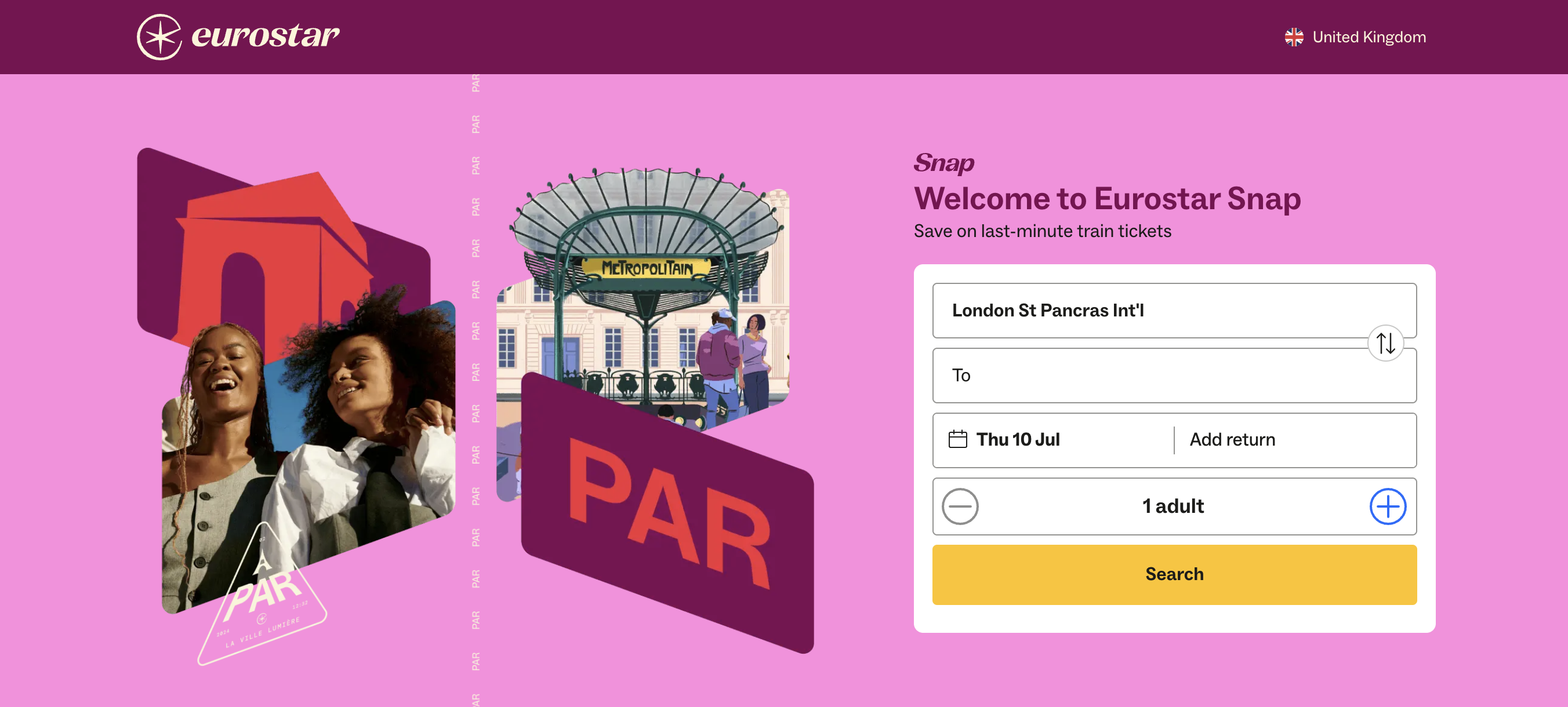 Eurostar Snap : voyager en Europe avec jusqu'à 50% de réduction sur les billets de dernière minute