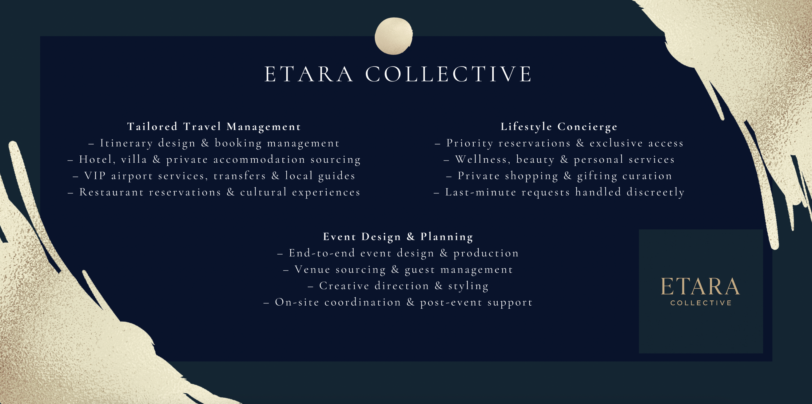 ETARA Collective – Travel, Lifestyle & Event Consultancy