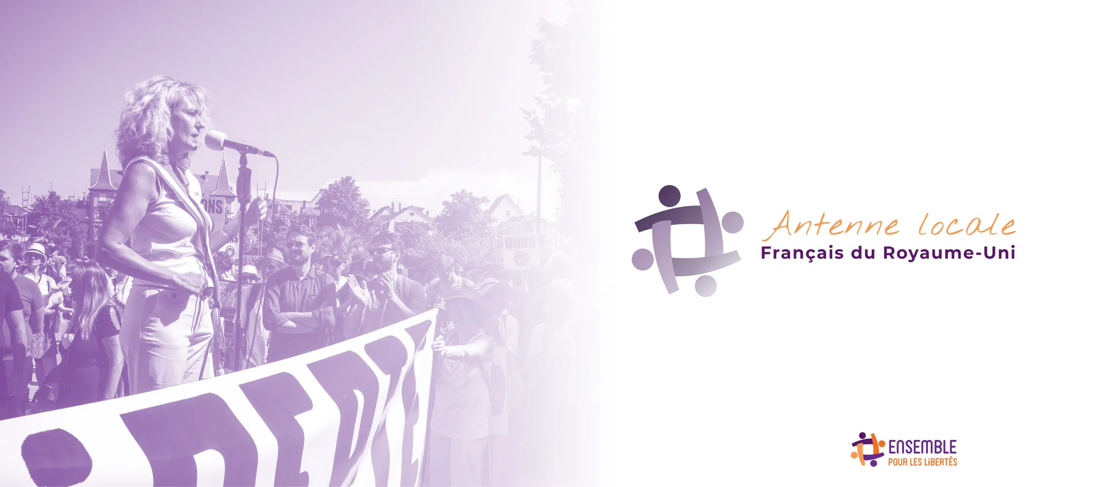 Une antenne locale du nouveau parti politique de Martine WONNER, « Ensemble pour les libertés », voit le jour en Angleterre.
